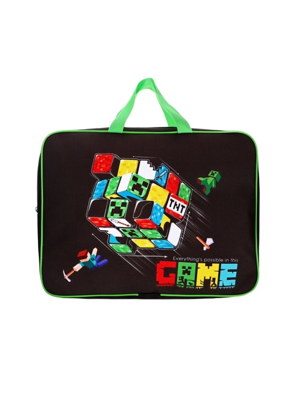 Папка с ручками текстильная А4, 360&times;245&times;70 мм, Calligrata Top &laquo;Игра&raquo;