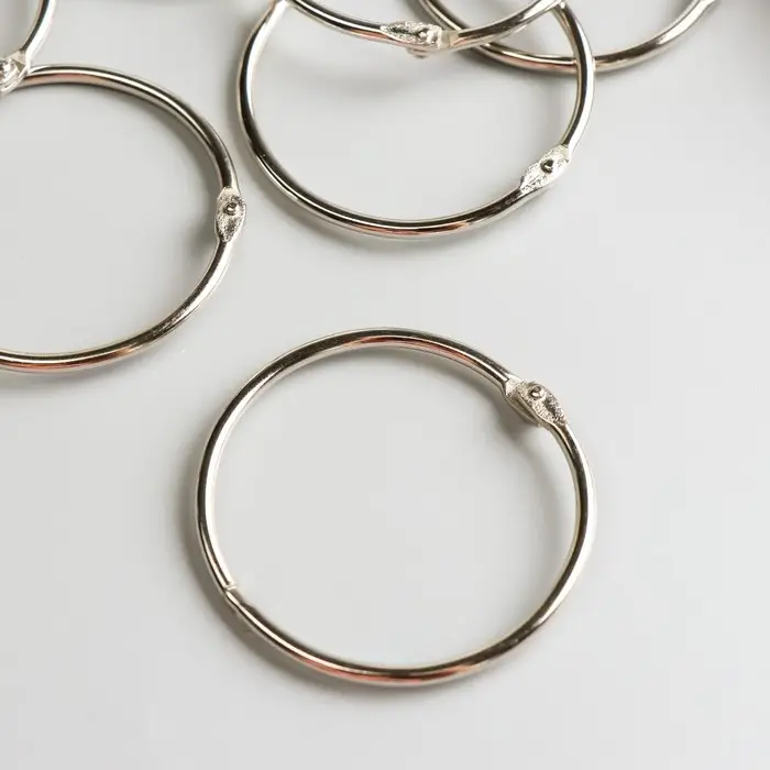 Кольцо для творчества (для фотоальбомов) "Серебро" внутр. d= 5 см внешн. d=5,5 см