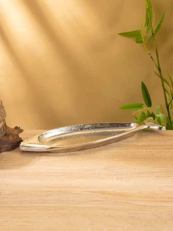 Блюдо сервирочное "Рыбка" алюминий 32х9х1,5 см