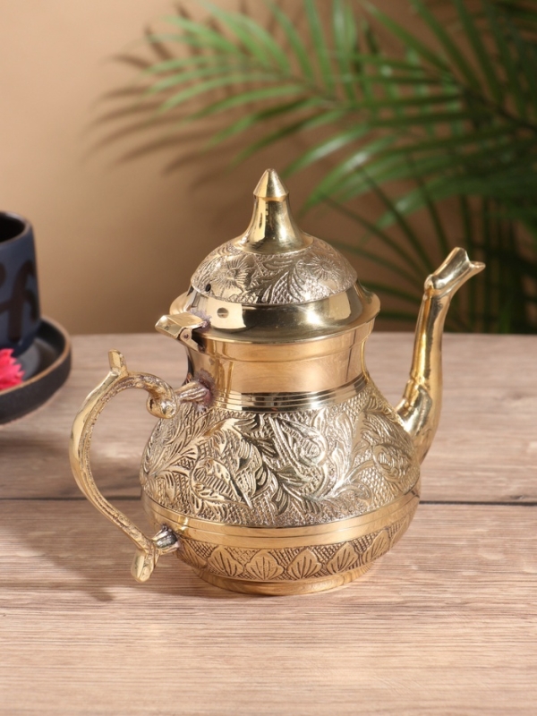 Чайник "Листья" латунь, 600 мл