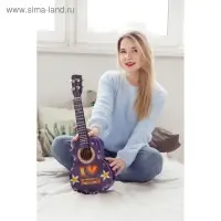 Сувенирный музыкальный инструмент гитара-укулеле "Цветы" 55х20х6 см
