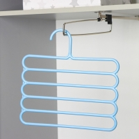 Плечики - вешалки для брюк и юбок Доляна, многогуровневая, 33&times;33 см, цвет МИКС