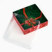 Коробка для макарун &laquo;С Новым годом!&raquo;, 12&times;12&times;3.5 см