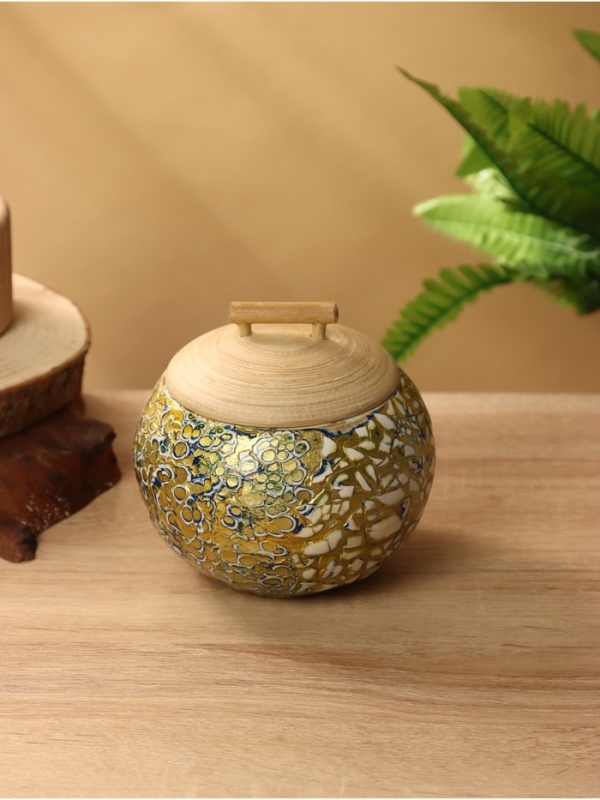 Банка для сыпучих продуктов 13х13х12 см, бамбук