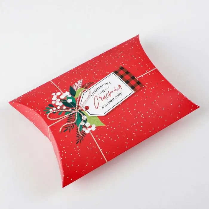 Коробка новогодняя складная фигурная &laquo;Новогодняя посылка&raquo;, 19 х 14 х 4 см, Новый год