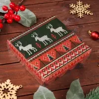 Коробка для печенья, &laquo;Скандинавия&raquo;, 12&times;12&times;3 см, Новый год