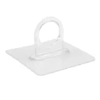 Держатель с клейкой поверхностью ТУНДРА, d=25 мм, 68&times;68 мм, прозрачный