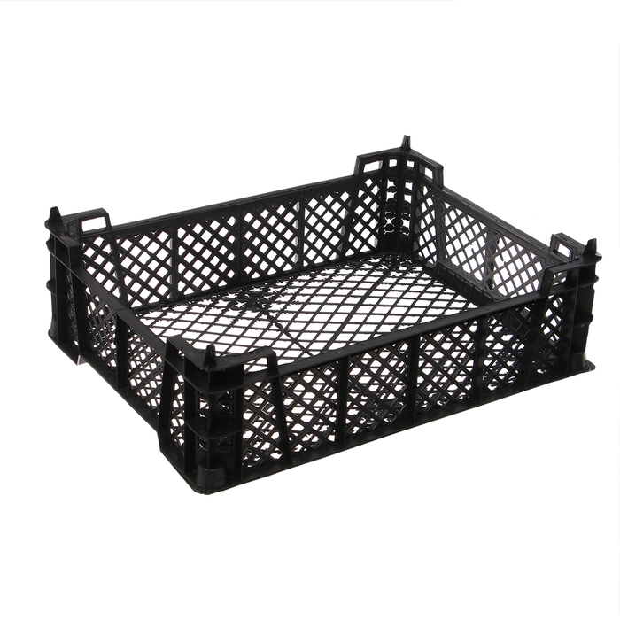 Ящик универсальный, пластиковый, 40&times;30&times;13 см, чёрный, УЦЕНКА