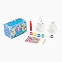 Набор для творчества &laquo;Елочные шары под раскраску &raquo;Исполнения желаний&laquo; + краски,7 см, 2 шт.