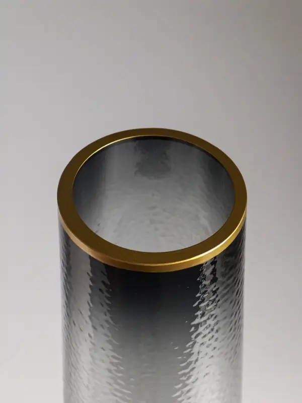 Ваза стекло напольная "Линней" 50х15 см, серый