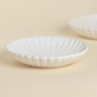 Набор глубокых тарелок 2 шт   SL Home "Нимфея" 21х4 см, цвет теплый белый