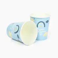 Стакан одноразовый бумажный &laquo;С Днём рождения&raquo;, голубой, 250мл