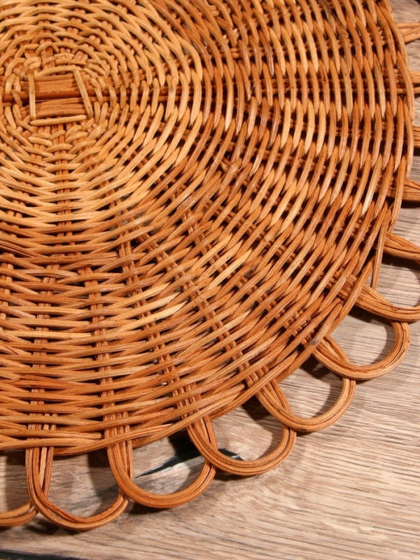 Подставка под горячее, 40х40х1 см, ротанг