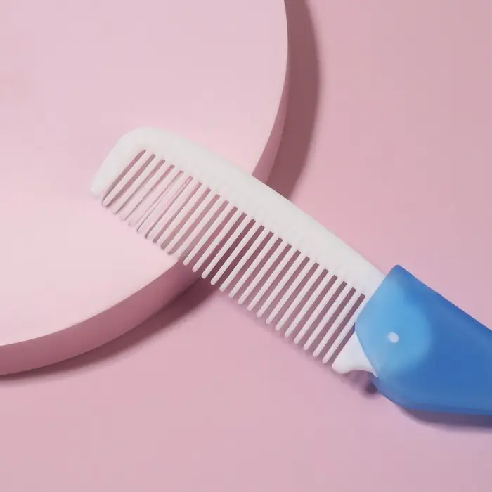 Расчёска складная, 17,3 &times; 3,1 см, цвет синий/белый