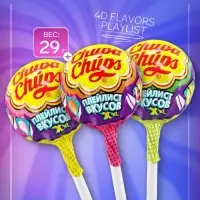 Леденцы Chupa-Chups XXL 4D Flavors Playlist, 29 г