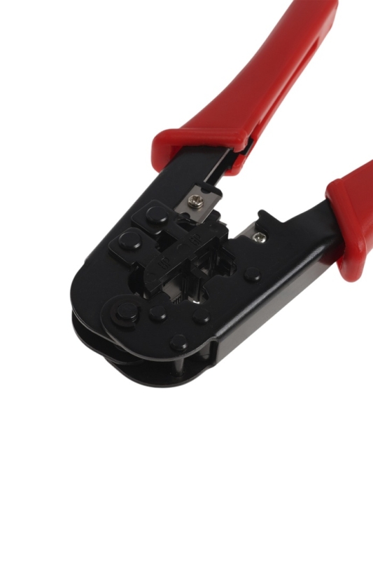 Кримпер ТУНДРА, для витой пары и телефонной линии RJ-45 8P 6P, горизонтальный обжим