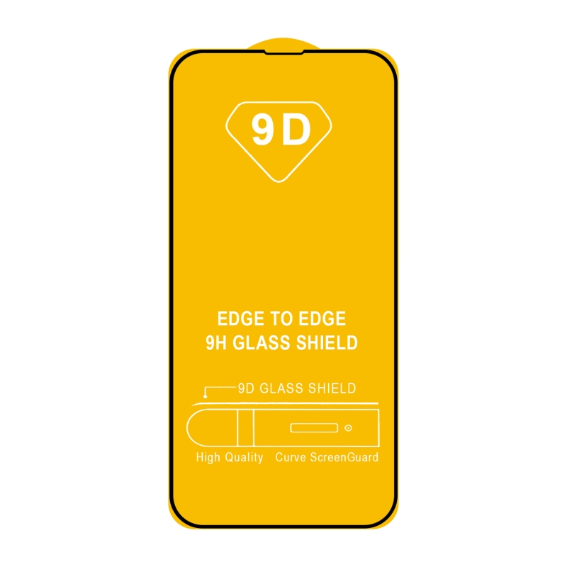 Защитное стекло iPh 13 Pro Max/14 Plus (6.7) Full Glue с рамкой 2.5D черное (25 шт./уп.)