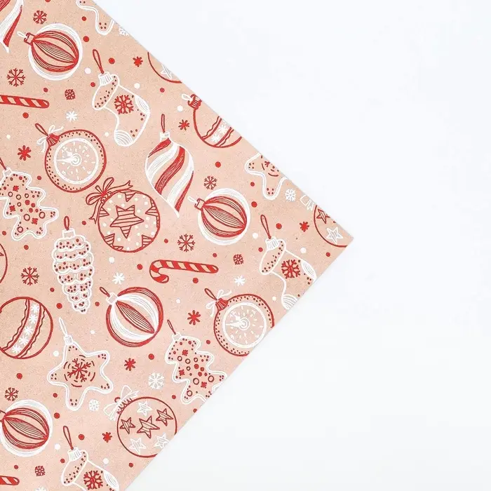 Набор упаковочной бумаги &laquo;Новогодняя&raquo;, 4 листа, 70 &times; 100 см