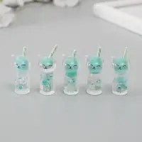 Подвеска для творчества акрил "Коктейль. Мята-кошка" светится в темноте 3,4х1,8х1,8 см