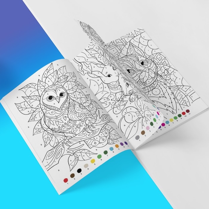 Раскраски по номерам &laquo;Для девочек&raquo;, набор 4 шт., по 16 стр.