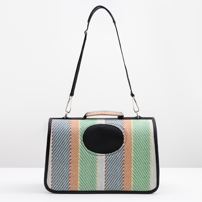 Сумка-переноска каркасная "Полосы", размер S, 37 х 20х 24 см