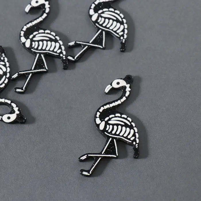 Декор для творчества акрил двусторонний "Скелет фламинго" блеск 5,2х2,8х0,3 см