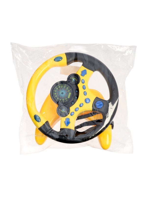 Руль музыкальный "Cупер водитель", свет и звук , работает от батареек В ПАКЕТЕ