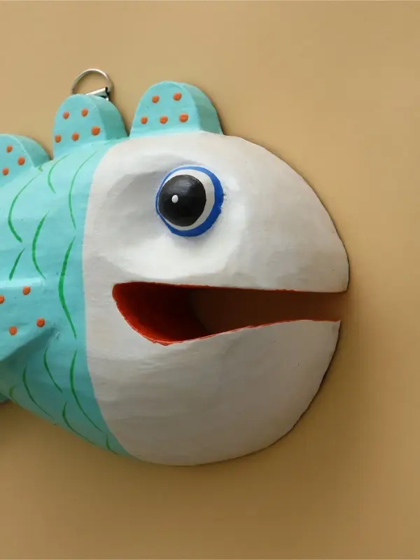 Панно "Рыба-хищник" дерево 20х12х4 см, цв. разноцветный