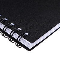 Тетрадь А6 на спирали, 80 листов в клетку, ErichKrause Accent, пластиковая обложка, на резинке, блок офсет 100% белизна, МИКС