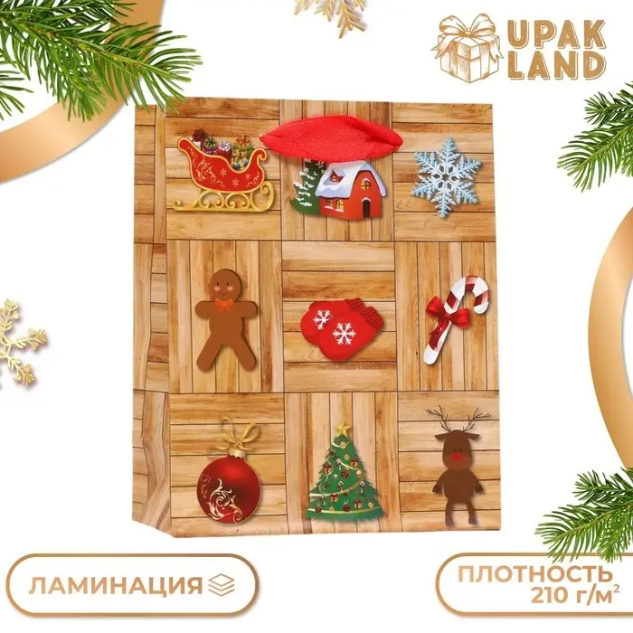 Пакет ламинированный &laquo;Новогодний пазл&raquo; 11.5&times;14.5&times;6 см