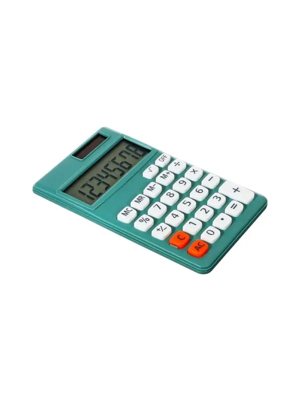 Калькулятор карманный, 08-разрядный, корпус зеленый