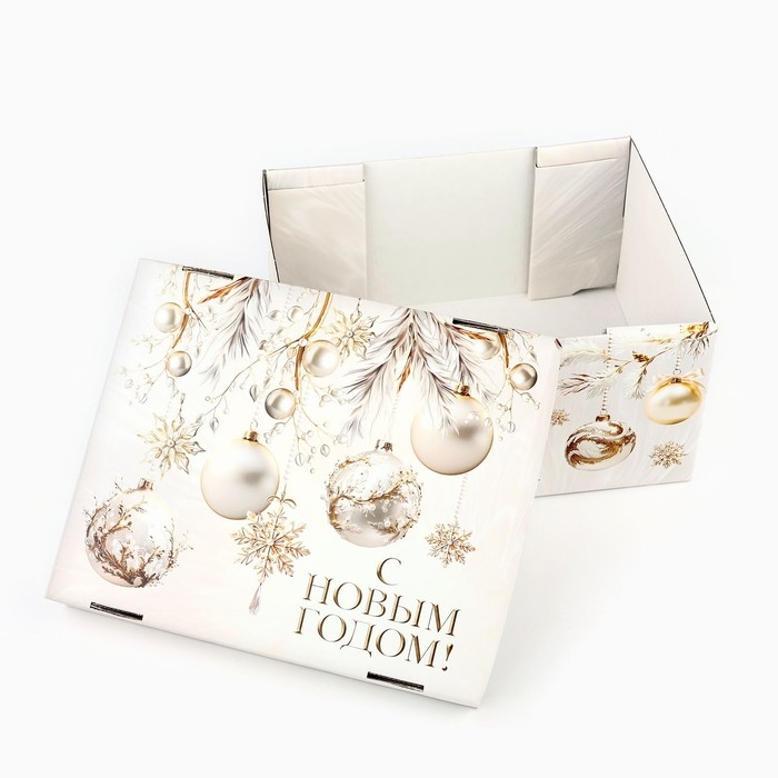 Коробка подарочная новогодняя складная &laquo;Золотая роскошь&raquo;, 31.2 х 25.6 х 16.1 см