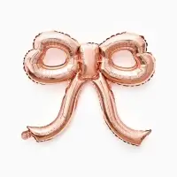 Воздушный шар фольгированный 22" "Бант" цвет розовое-золото