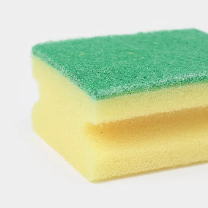 Набор губок для посуды с чистящим слоем Доляна &laquo;Профиль&raquo;, 9&times;6.5&times;4.5 см, 2 шт.