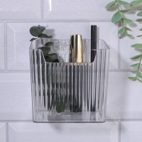 Органайзер для хранения &laquo; CRISTAL&raquo;, навесной, 1 секция, с клеевыми крючками, 11,5 &times; 8 &times; 11 см, цвет прозрачный