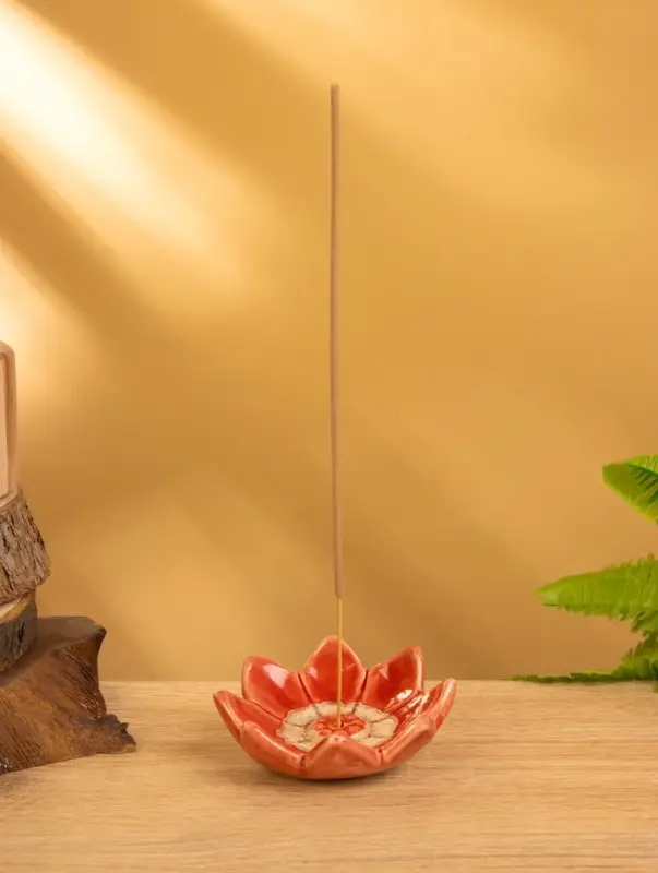 Подставка под благовония "Цветок лотоса" керамика, цв. МИКС, 9,5х9,5х3 см