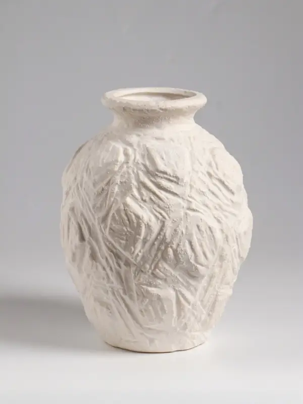 Ваза настольная керамика "Элой" 18х12 см, белый