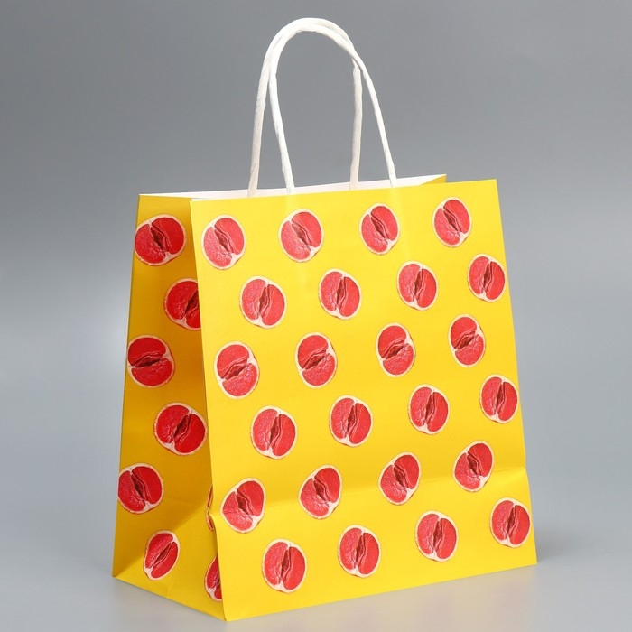 Пакет подарочный крафтовый, упаковка, &laquo;Сладость&raquo;, 22 х 22 х 11 см