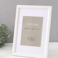 Фоторамка МДФ "Anna" 21х30 см, с паспарту (15х20 см), белый (пластиковый экран)