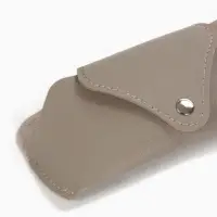 Футляр для очков , 16*3*6,3 см, кнопка, серый