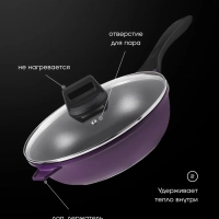 Сковорода сотейник с крышкой литая 28 см ECO collection