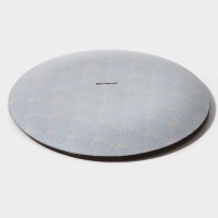 Тарелка стеклянная Доляна &laquo;Золотое перо&raquo;, d=18 см, цвет чёрный