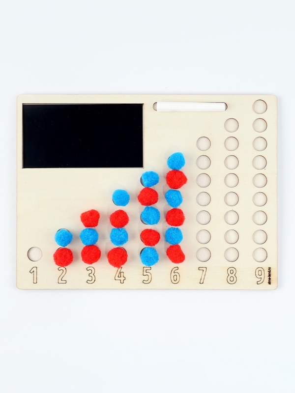 Развивающий набор "Учимся считать" с бомбошками 28*21см