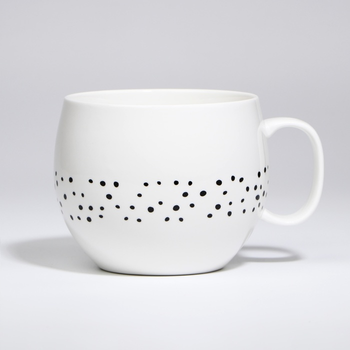 Кружка керамическая XXL &laquo;Супер мама&raquo;, 600 мл , цвет белый