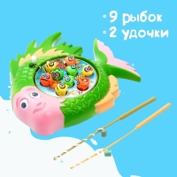 Рыбалка заводная &laquo;Морские жители&raquo;: 9 рыбок, 2 удочки, МИКС