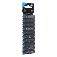 Батарейка алкалиновая (щелочная) Luazon, AA, LR6, блистер, 10 шт