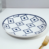 Тарелка керамическая &laquo;Марокко&raquo;, 22.5 см, цвет белый