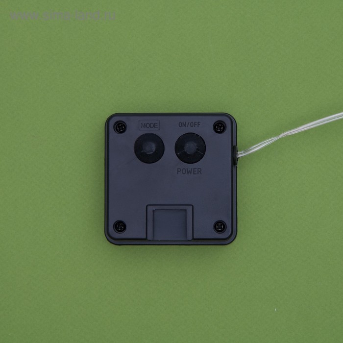 Гирлянда &laquo;Нить&raquo; 20 м роса, IP44, серебристая нить, 200 LED, свечение зелёное, 2 режима, солнечная батарея