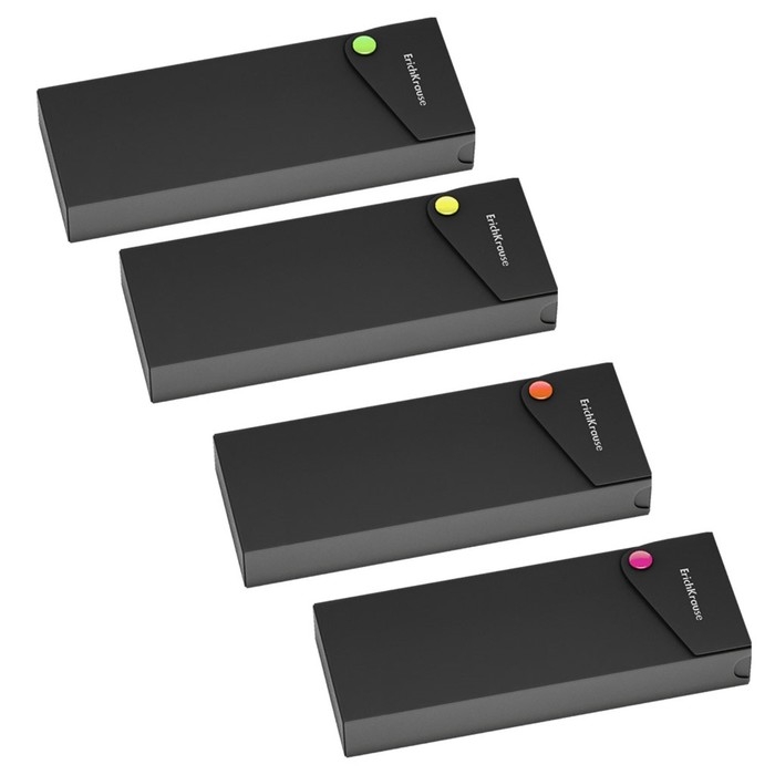 Пенал пластиковый на кнопке ErichKrause Matt Accent, микс Пенал пластиковый на кнопке ErichKrause Matt Accent, микс