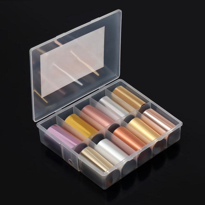 Набор фольги для ногтей &laquo;NUDE&raquo;, 4 &times; 40 см, 10 шт, в пластиковом органайзере